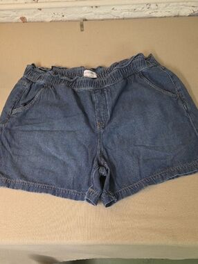 Lane Bryant Blue Denim Elastic-Waist Women’s Shorts 18 W